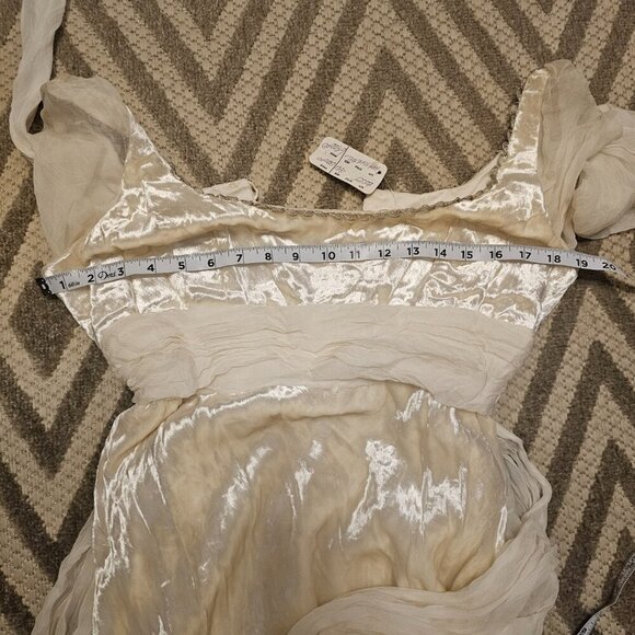 Peter Langner Velvet Champagne Wedding Dress NWT 46/10 - Picture 7 of 8